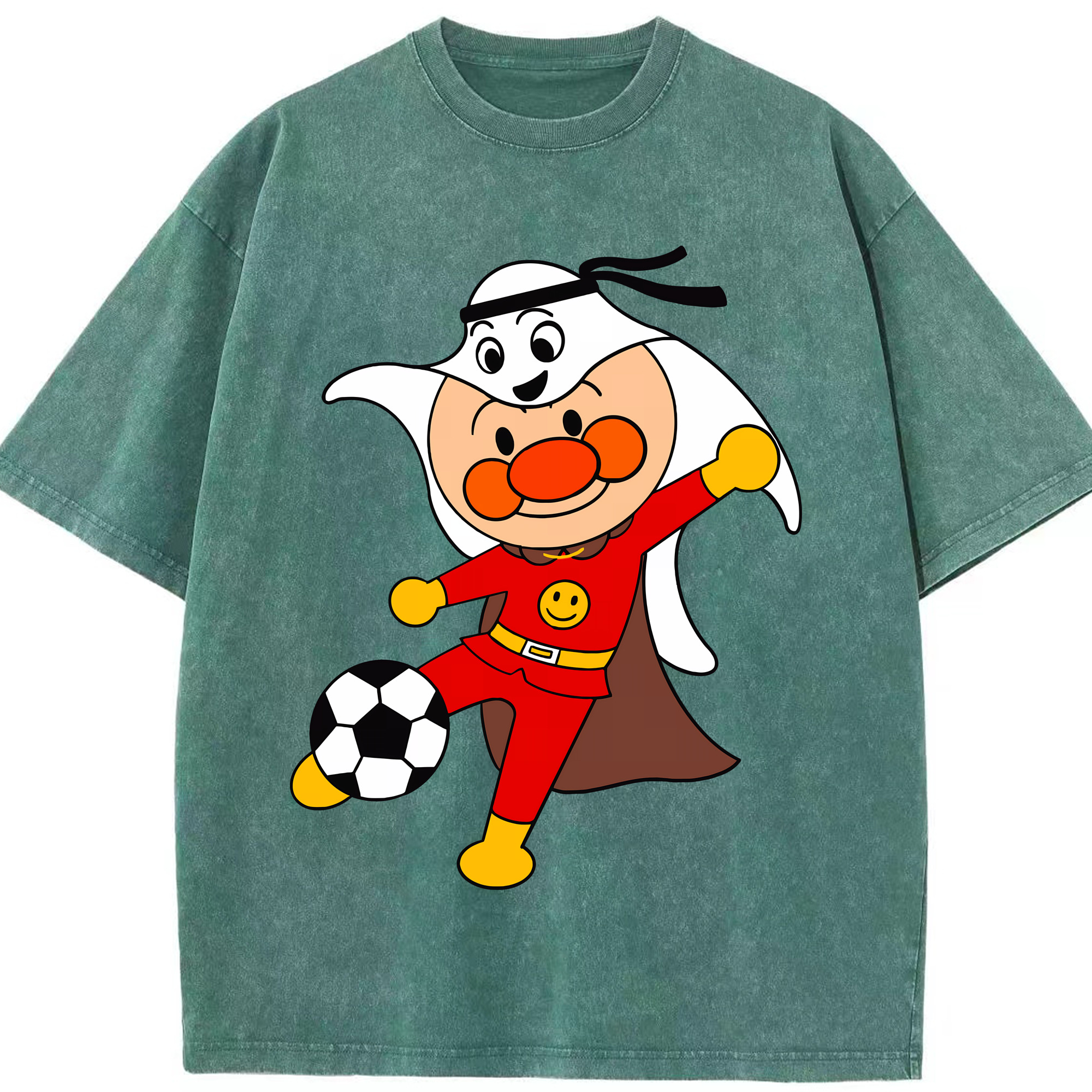 （画像用） アンパンマン Anpanman 綿100% ヴィンテージ風 半袖Tシャツ（フロントプリント）